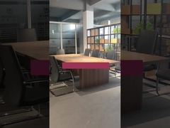 Table de conférence en bois classique pour 10 personnes