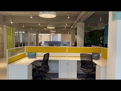 BESTON Meubles pour 4 personnes Station de travail Matériaux en aluminium avec cloisonnage