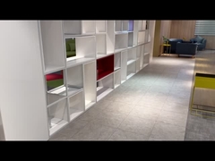 Meubles de bibliothèque de l'usine de BESTON Qualité d'affichage peint en blanc Cube Bookcase