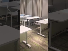 Meubles BESTON Table d'entraînement pliable en bois rectangulaire blanc pour salle de réunion