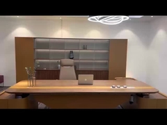 BESTON Bureau d'ordinateur d'angle moderne en forme de L pour patron, bureau de direction