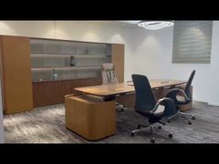 Bureau de direction moderne en forme de L pour bureaux professionnels