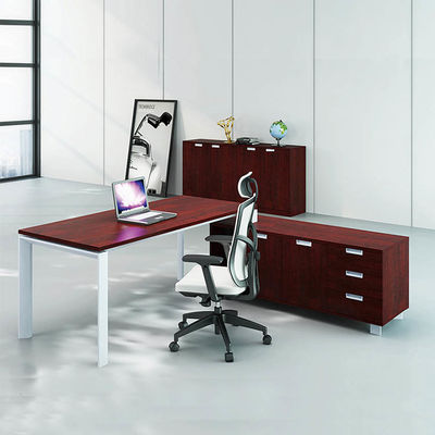 Bureau de directeur exécutif de cadre en métal de table de bureau rouge de 1,6 m