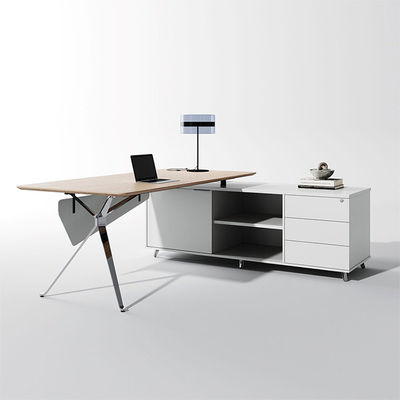 La largeur 1800mm grise de bureau de directeur de Cabinet latéral a adapté le bureau de directeur aux besoins du client