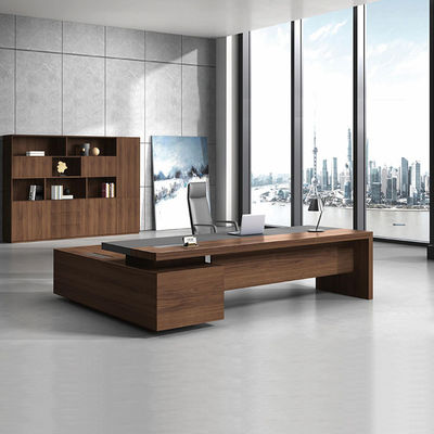 Le bureau exécutif de Brown place le bureau en bois de 900mm avec le Cabinet