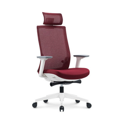 Chaise de bureau ergonomique en maille rouge PDG chaise de bureau pivotante en maille anti-vibration