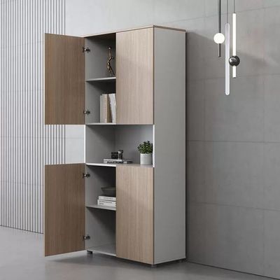 Placard de rangement de bureau de 31 pouces 4 couches de couleur de chêne avec le panneau de mélamine E1