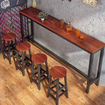Table de bar de chaise haute marron vintage 1,6 m de hauteur Table de tabouret pour café