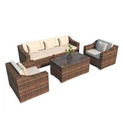 Ensemble de canapé d'angle extérieur de 1,6 m, meubles de jardin sectionnels