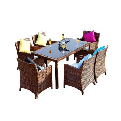 Ensemble de canapé d'angle extérieur en rotin chaise de jardin moderne imperméable à haute résistance aux UV