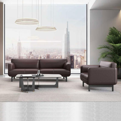 Sofa sectionnel en cuir de meubles de bureau de réception canapé deux places