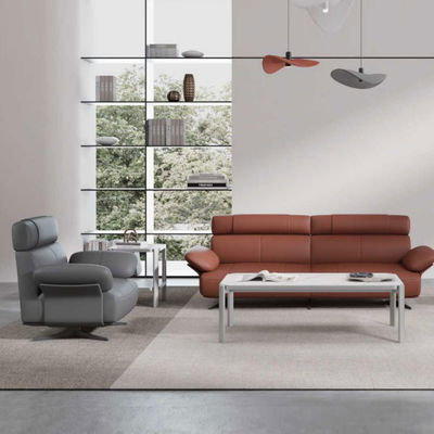 Canapé inclinable en cuir simple iso personnalisé salon deux places