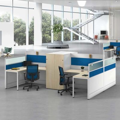 Cadre moderne en métal de poste de travail de compartiment de 2 4 6 personnes avec la garde-robe