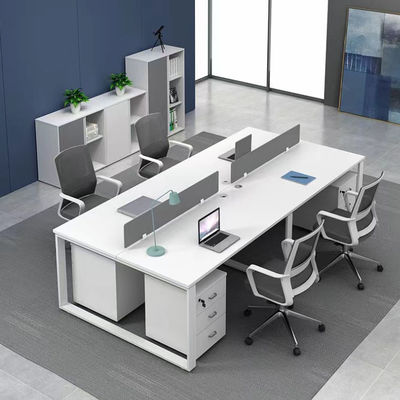 Blanc résistant de tache imperméable de bureau d'espace de travail de bureau avec la bordure de PVC