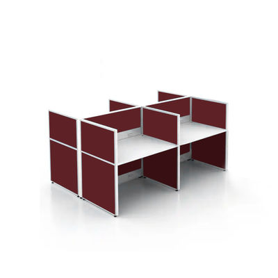 Bureau de bureau en aluminium rouge pour bureau 2 4 6 sièges