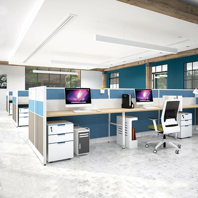 Épaisseur de 60 mm Particules de station de travail de bureau Cube 6 Table de station de travail du personnel