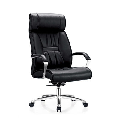Chaise de bureau noire en cuir en PU