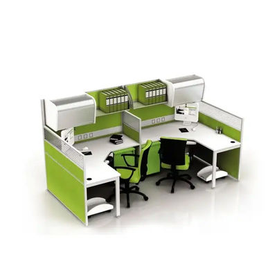 Verte modulaire 2 4 6 personnes bureaux bureaux avec armoire supérieure