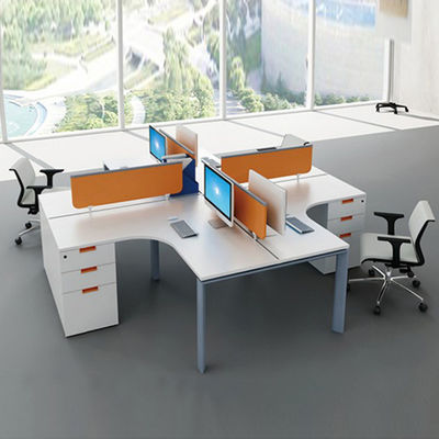 Modern 4 places espace ouvert coworking bureau modulaire poste de travail