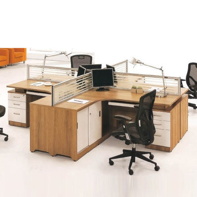 Table de séparation de bureau de cube classique Modulaire 4 places