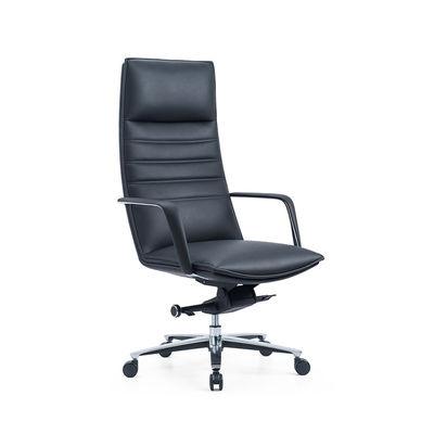 Chaises de bureau ergonomiques exécutives pivotantes en cuir authentique confortables