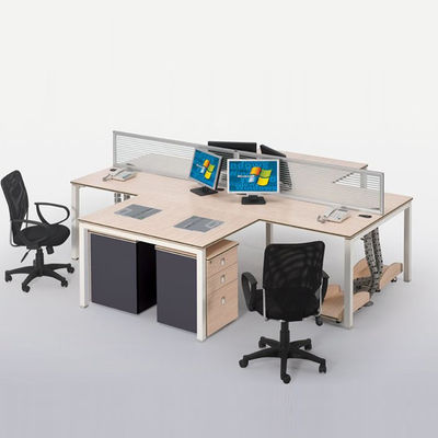 Meubles de bureau modulaires en MDF pour 4 personnes