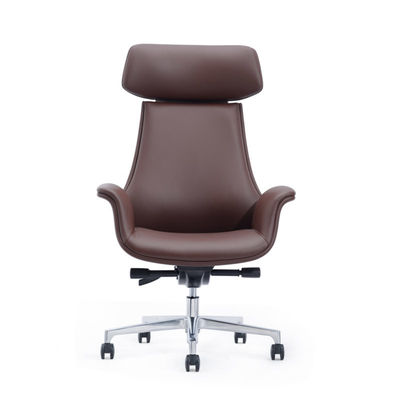 Chaise élévatrice ergonomique brune, fauteuil roulant en cuir