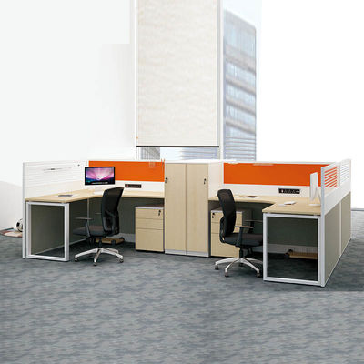 Jaune Centre d'appels pour 4 personnes Cubicle Bureau Bureau Bureau de poste de travail
