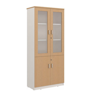 Armoire de dossiers Meubles de bureau Armoire de dossiers en bois avec porte en verre