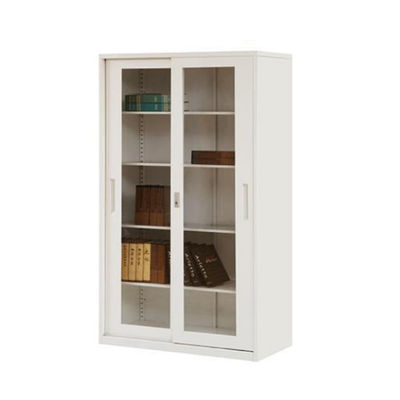 2 Porte coulissante en verre Armoire à fichiers en acier Armoire de rangement en métal