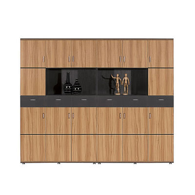 Hauteur Porte double étagère de bureau solide Armoire à dossiers en bois