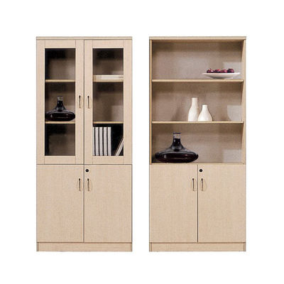 Armoire à livres de bureau en bois Porte en verre Armoire à livres de documents