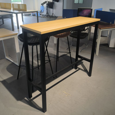 Nordic Wood Rectangle Bar Height Table à manger avec bar stools