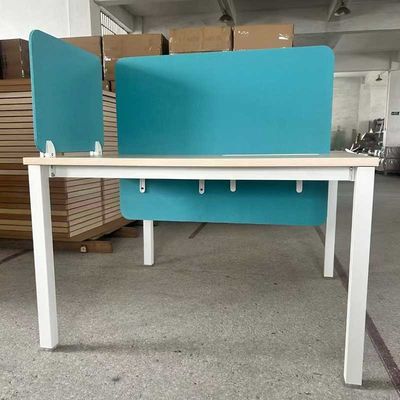 Écran de bureau en mélaminé personnalisable de 25 mm, bleu, poste de travail de bureau modulaire simple