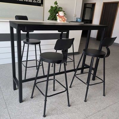 Table de bar en métal noir de 1600W avec une mini-bar de 25 mm d'épaisseur