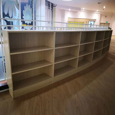 Armoire de rangement de bureau Armoire à dossiers Armoire à livres en bois incurvée pour bibliothèque