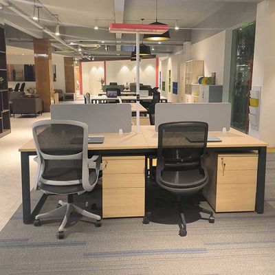 Fabricants de meubles de bureau Table de bureau à postes de travail linéaires en bois