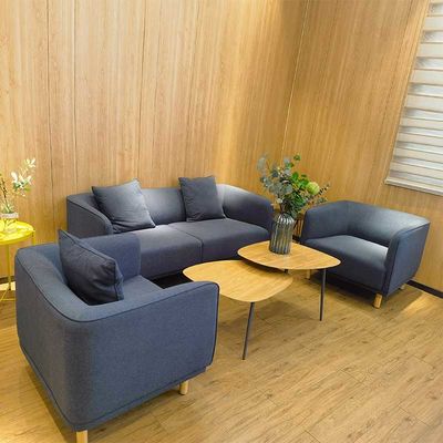 Canapé de bureau en tissu Canapé 3 places Canapé avec taille personnalisable et cadre en bois massif