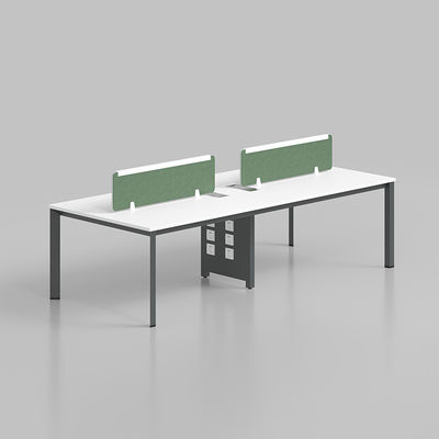 Meubles de bureau en bois Bureau blanc Bureau ordinateur Bureau de bureau 4 places poste de travail