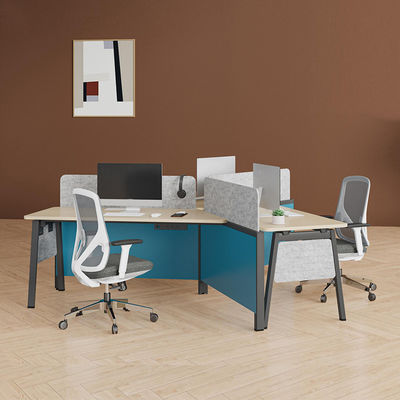 Bureau modulaire ouvert moderne Bureau de bureau 2 3 4 Personnes Bureau Table du personnel en bois