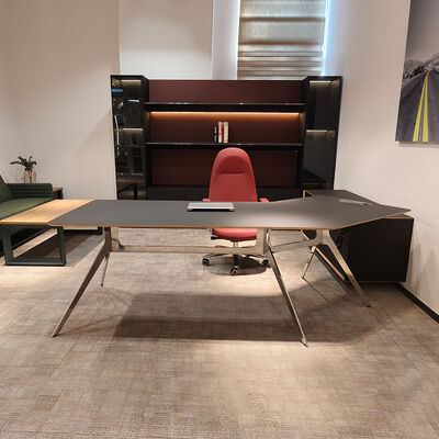 Bureau de bureau de vente chaude de 1,8 m bureau de bureau moderne en forme de L pour le chef de la direction