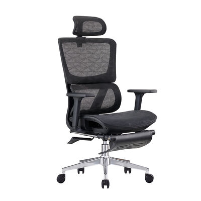 Chaise de bureau en maille, dossier ergonomique en maille respirante, hauteur réglable, base pivotante avec accoudoirs réglables en 3D pour le bureau