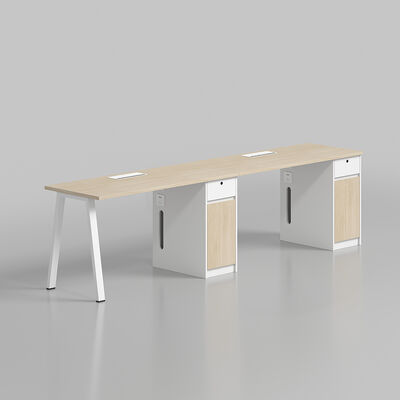 Poste de travail de bureau modulaire moderne pour 4 à 6 personnes, bureau commercial pour le personnel avec cloison de séparation