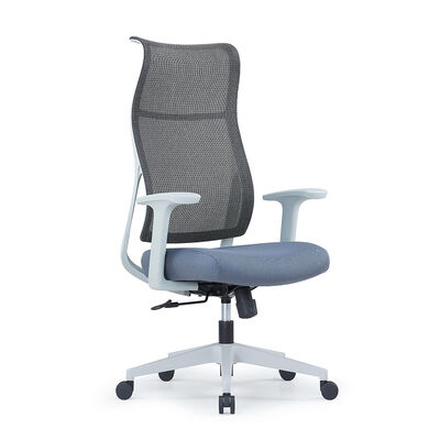 Chaise de bureau en maille ergonomique avec dossier inclinable, support lombaire fixe et base cinq étoiles