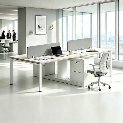 Postes de travail modulaires Bureaux modulaires avec plateau de 25 mm d'épaisseur et configurations 2 4 6 places